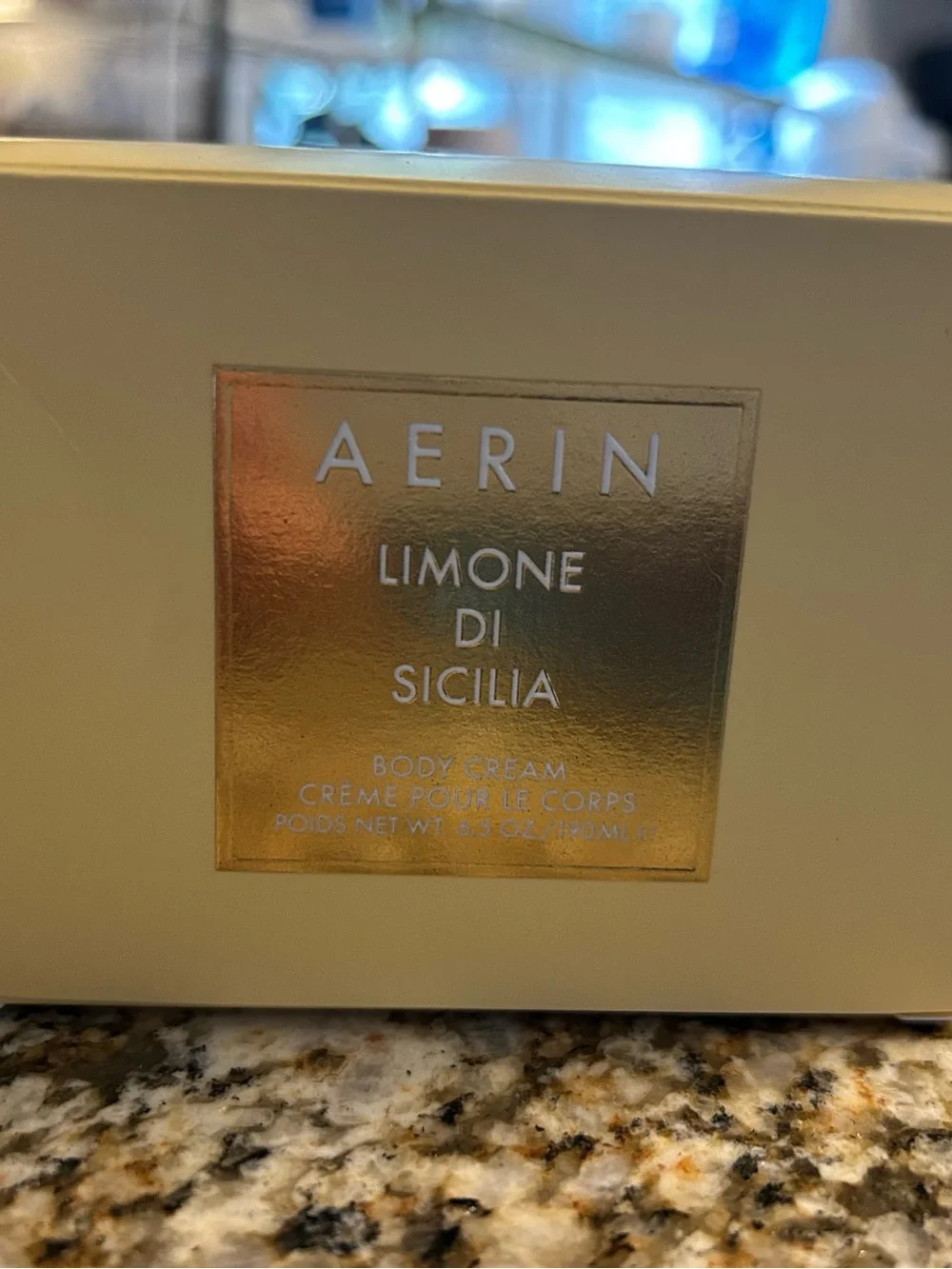 Aerin Limone di Sicilia Body Cream — Pale Yellow & Gold Accent